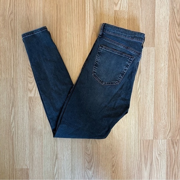 Topshop Jamie Skinny Jean High Rise Distressed Ripped Knees Dirty Gray - Picture 3 of 9